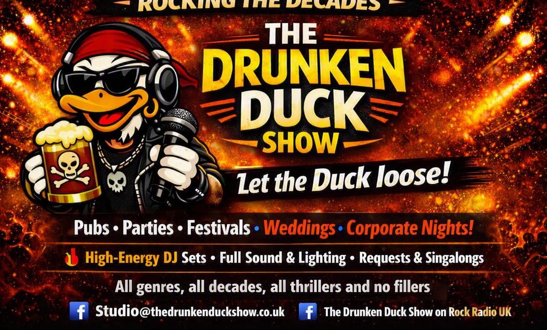 The Drunken Duck Show DJ bookings: pubs, parties, festivals, weddings and corporate nights